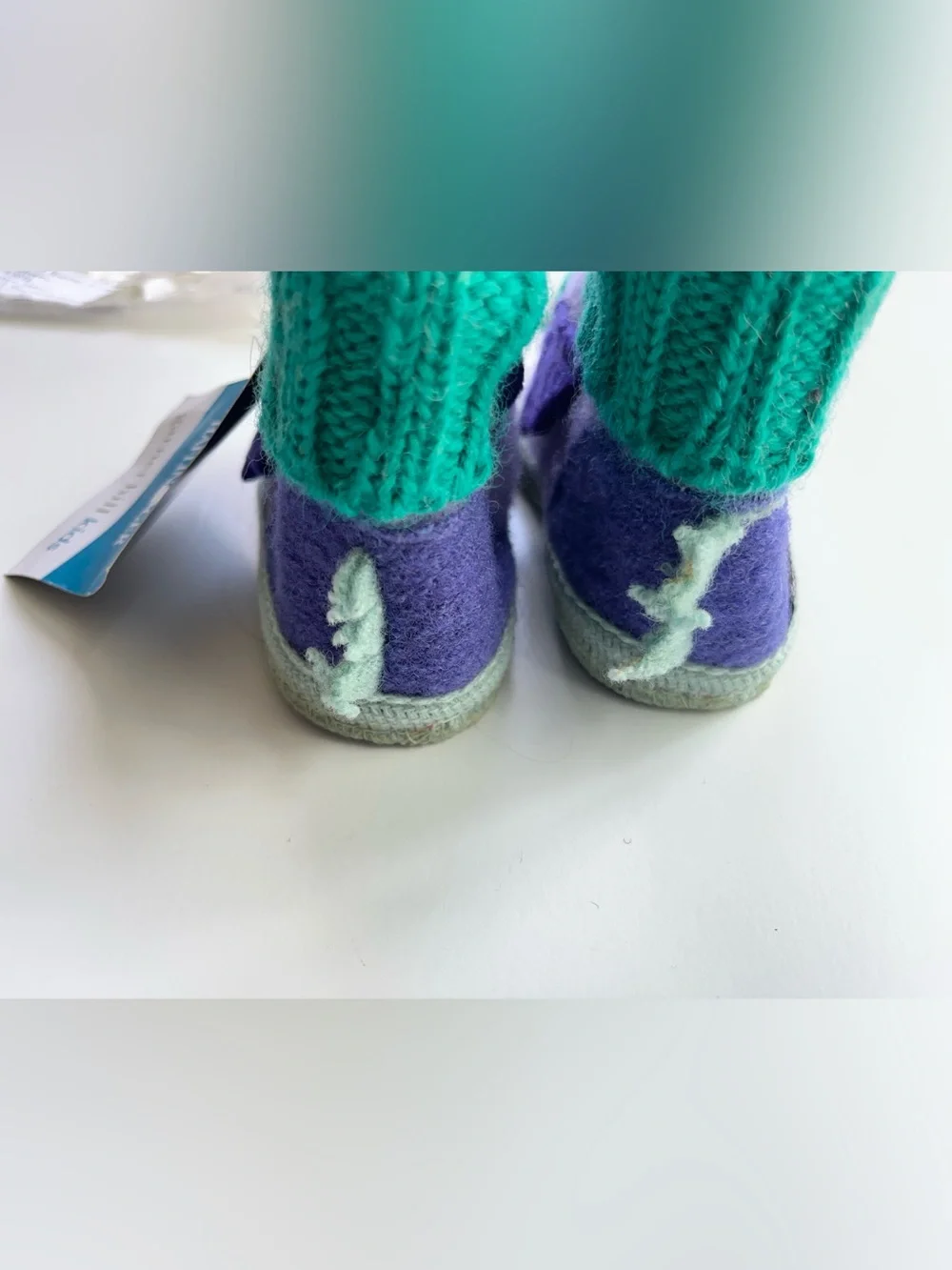Purple Dragon Slippers Size 6 Garnet Hill by Haflinger Kids Boiled Wool